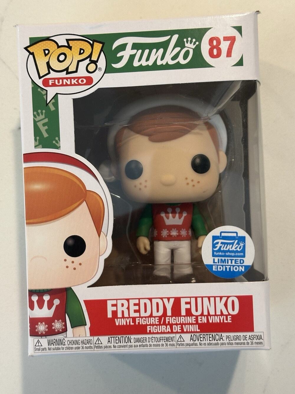 Funko Pop! Holiday Freddy Funko In Christmas Sweater Funko Shop Exclusive #87